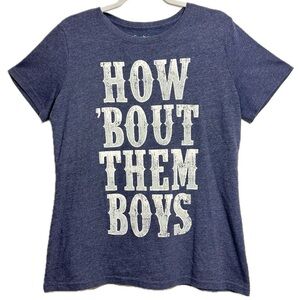 Graphic T-Shirt Heather Blue‎ "How Bout Them Boys" Graphic Tee Shirt, Size XL